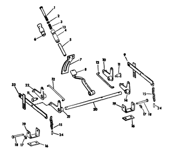 Mower Hitch Diagram and Parts List for CADET85 (87-0340027U-0340031U-0340034U)(1975 & Since) Cub Cadet Lawn Tractor